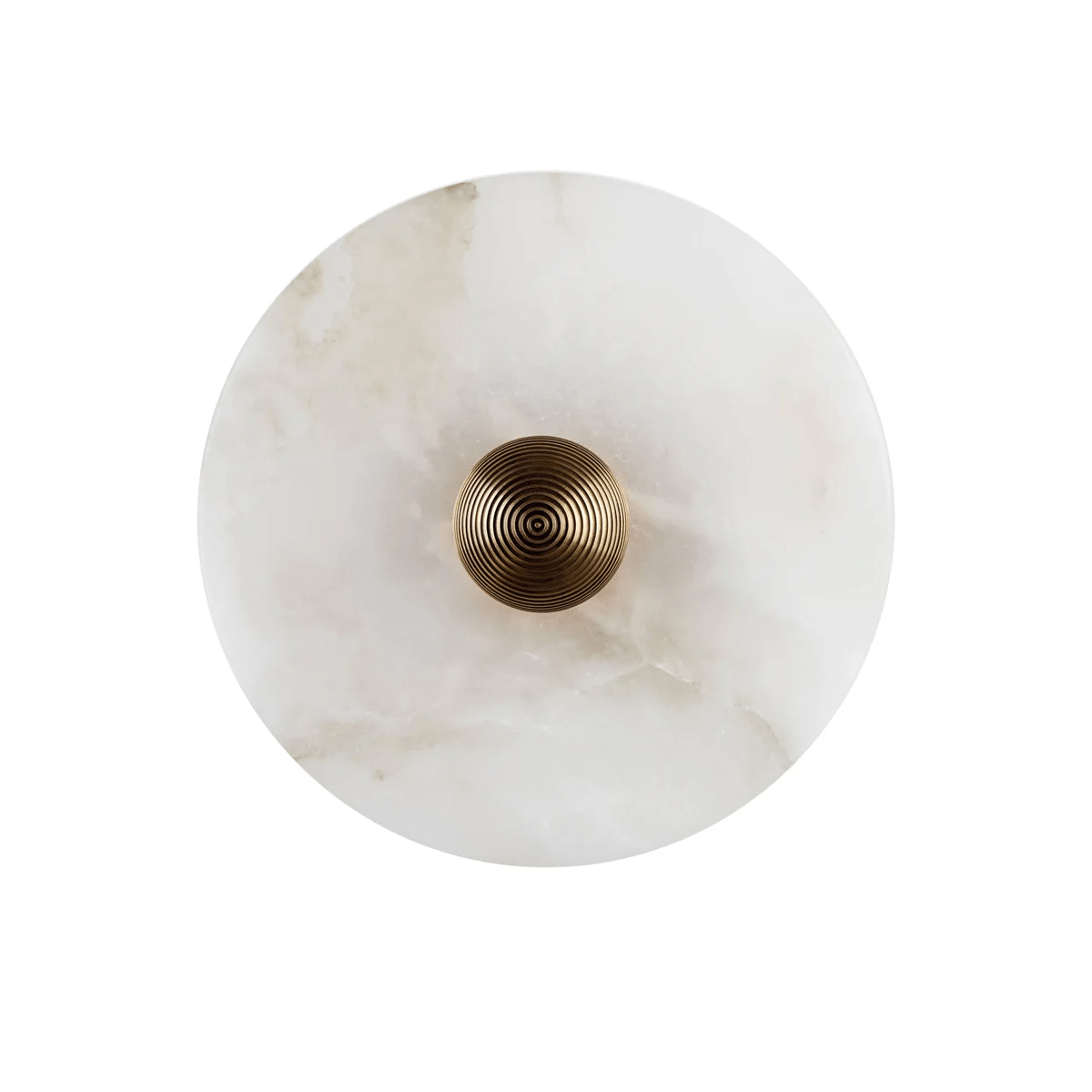 Galvessa Alabaster Wall Lamp#Size_1 lamp 13.8″#Finish_White & Bronze#Kelvin range_Triac Warm Dimming