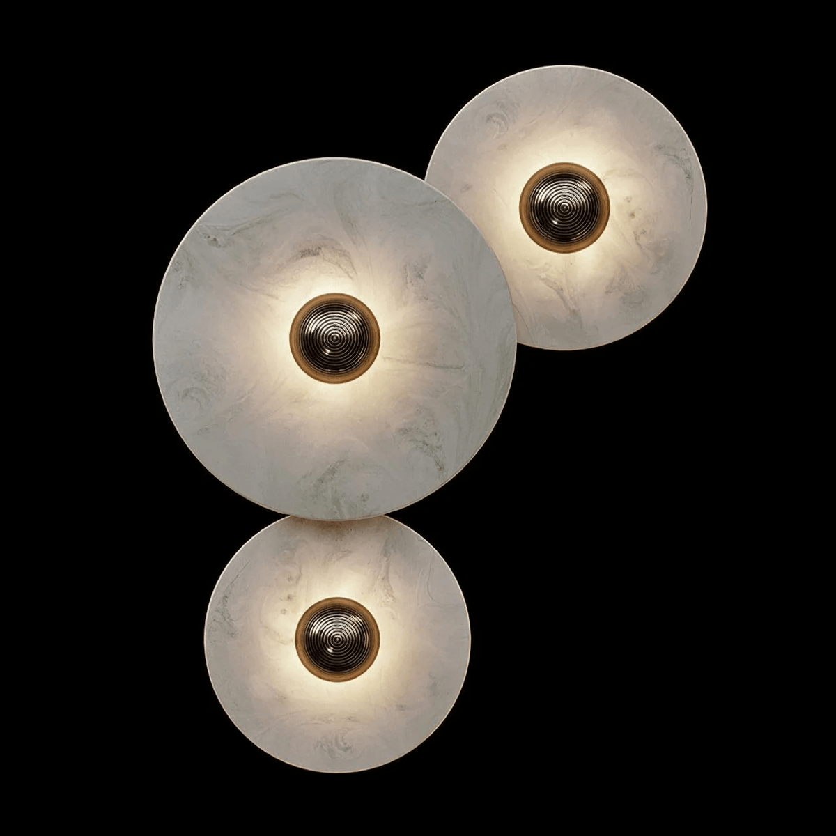 Galvessa Alabaster Wall Lamp#Size_3 lamps B#Finish_White & Bronze#Kelvin range_Triac Warm Dimming