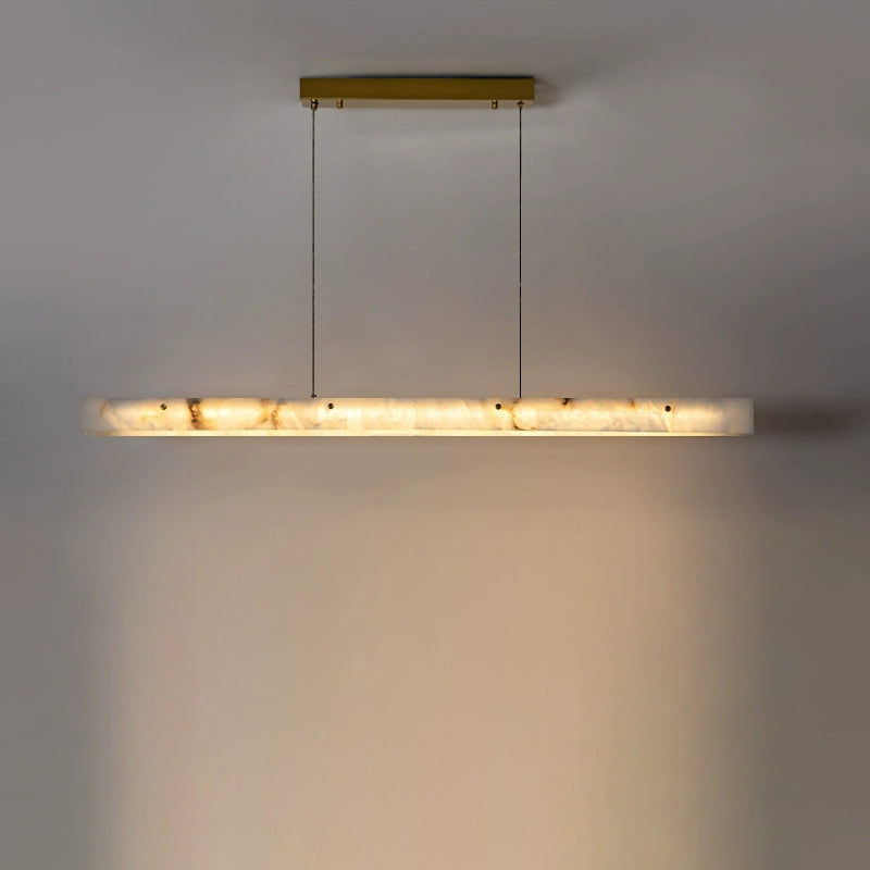 Fiorenne Alabaster Linear Chandelier#Size_?47"#Finish_Gold#Emitting Color_Warm White
