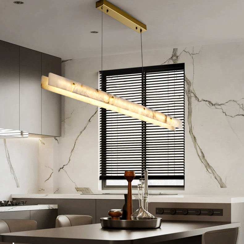 Fiorenne Alabaster Linear Chandelier