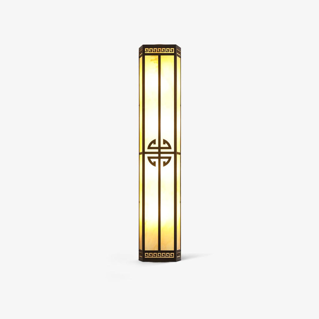 Serenelle Alabaster Metal Outdoor Wall Lamp