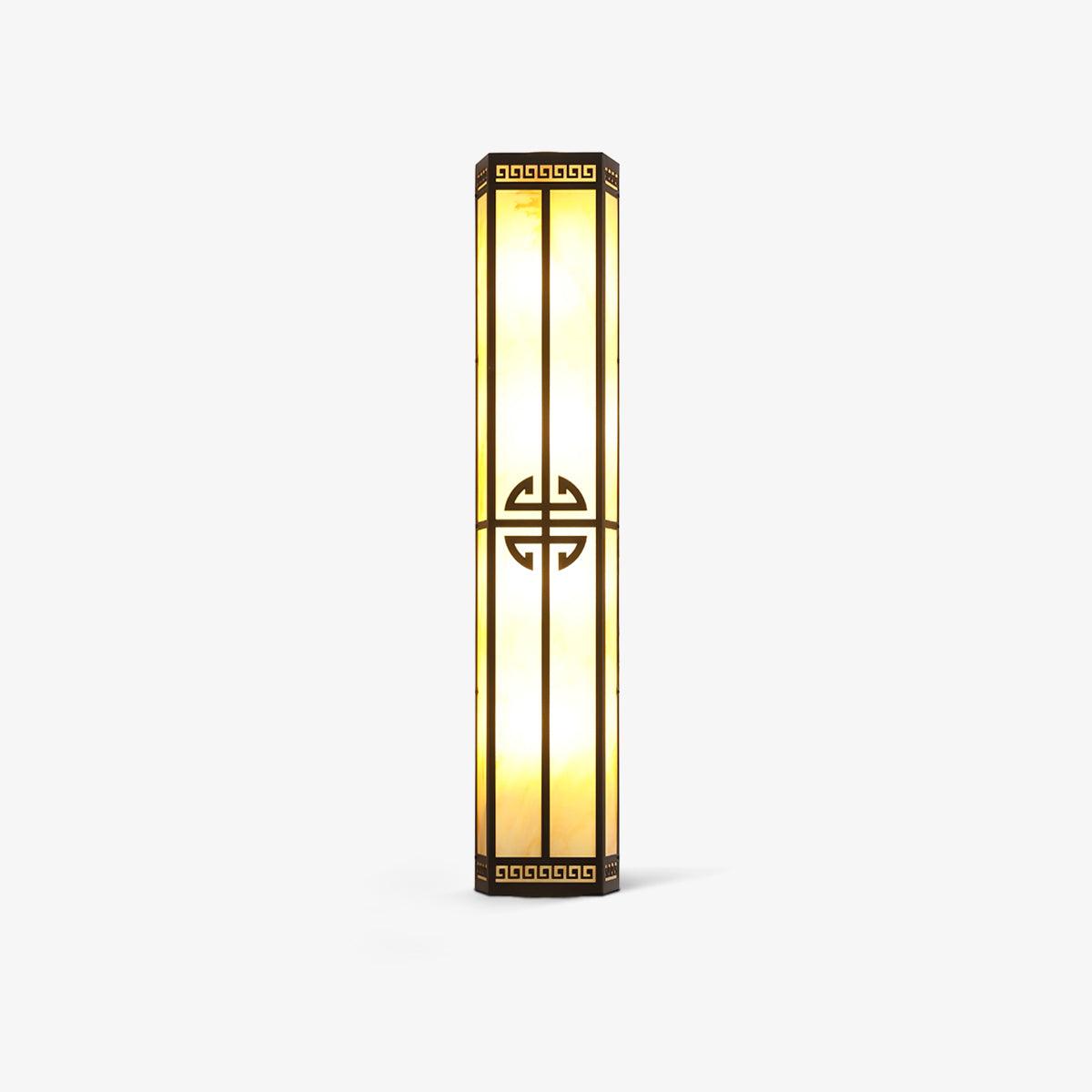Serenelle Alabaster Metal Outdoor Wall Lamp