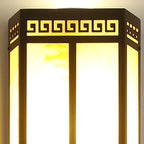 Serenelle Alabaster Metal Outdoor Wall Lamp