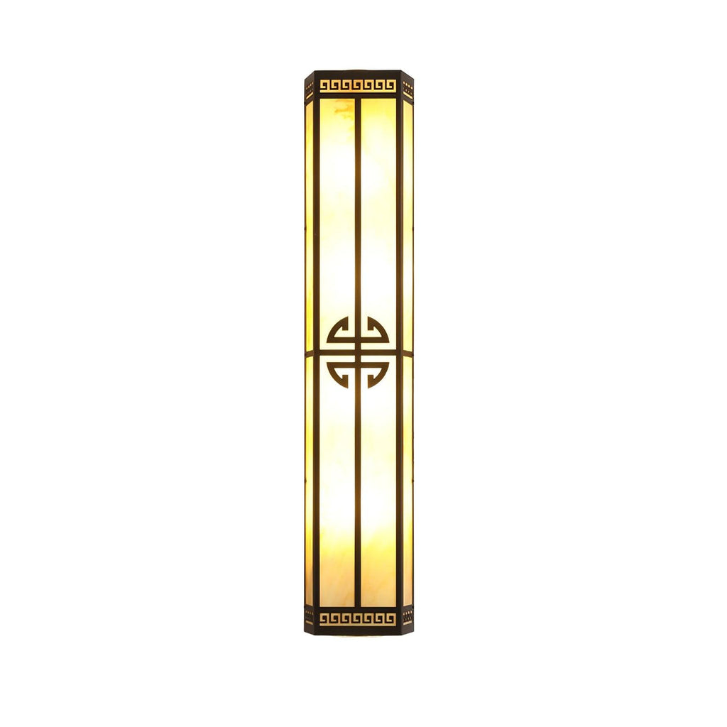 Serenelle Alabaster Metal Outdoor Wall Lamp#Finish_Black & White