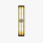 Serenelle Alabaster Metal Outdoor Wall Lamp