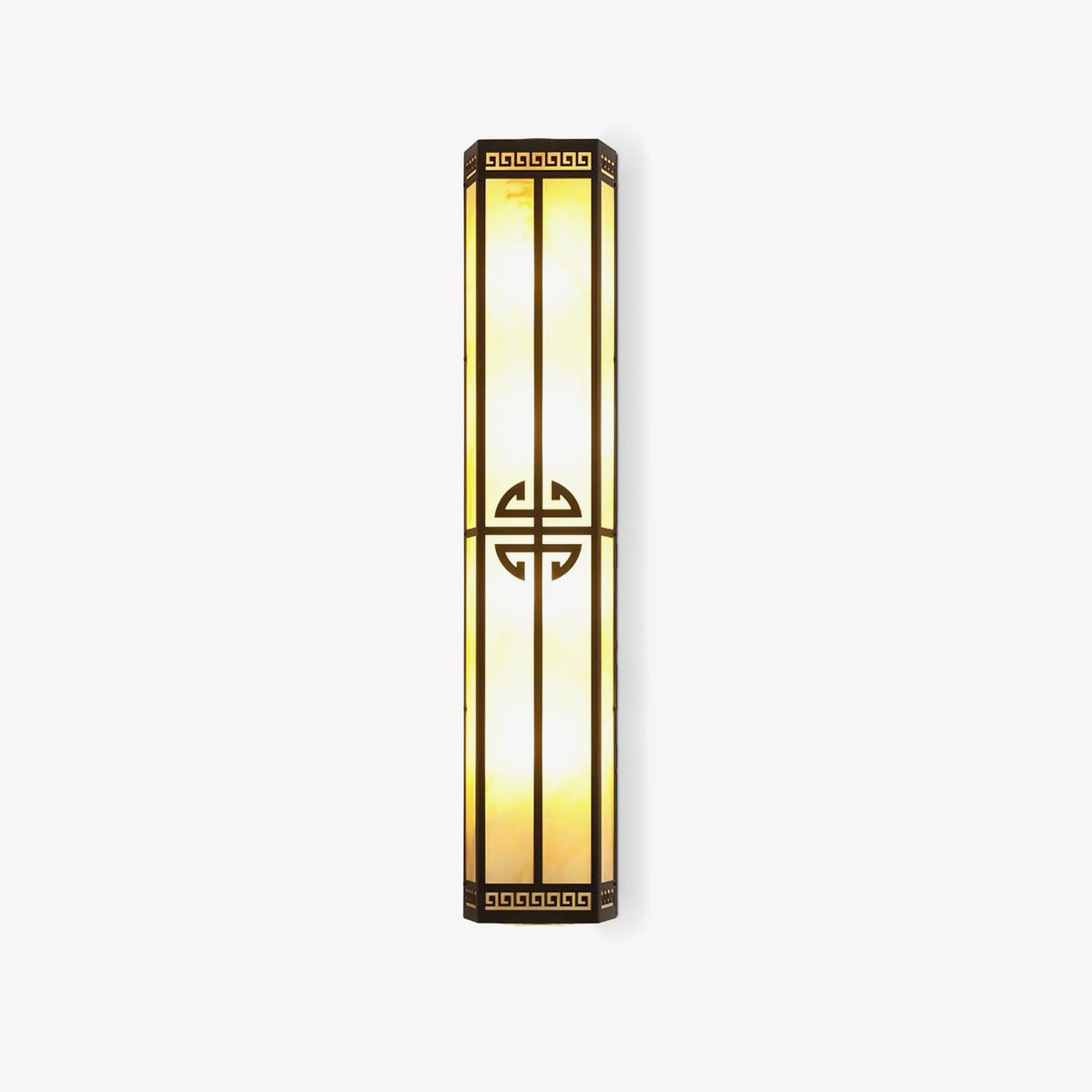 Serenelle Alabaster Metal Outdoor Wall Lamp