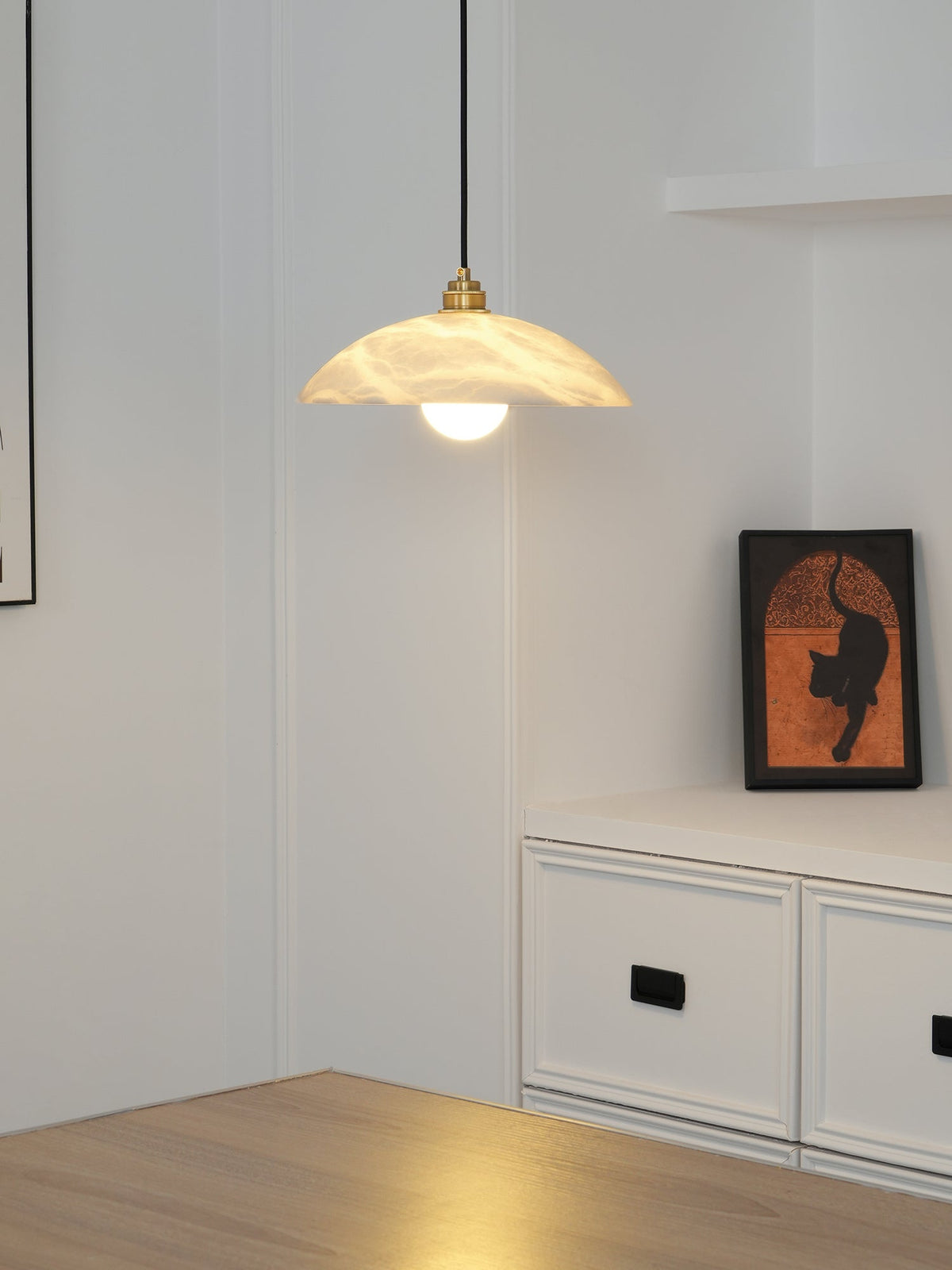 Selviane Alabaster Dome Pendant Light