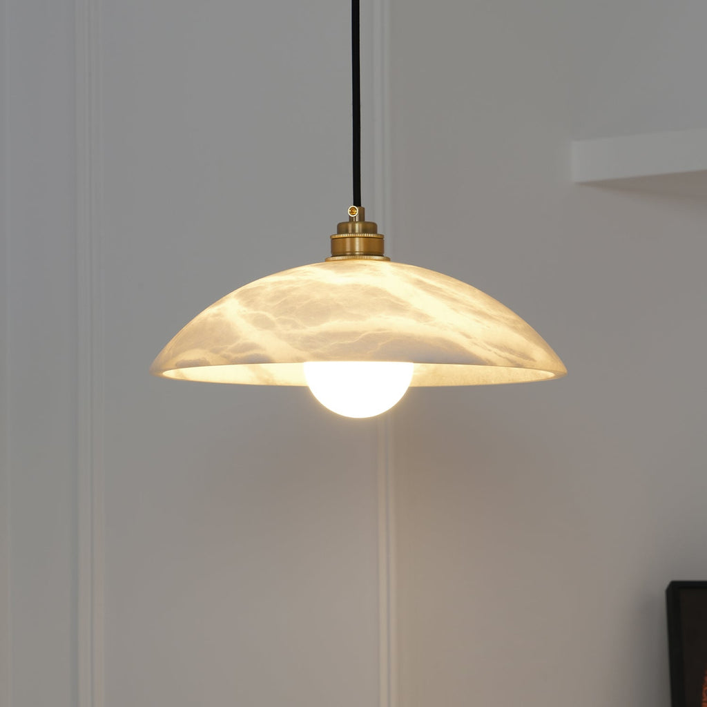 Selviane Alabaster Dome Pendant Light