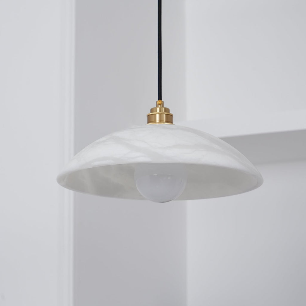 Selviane Alabaster Dome Pendant Light