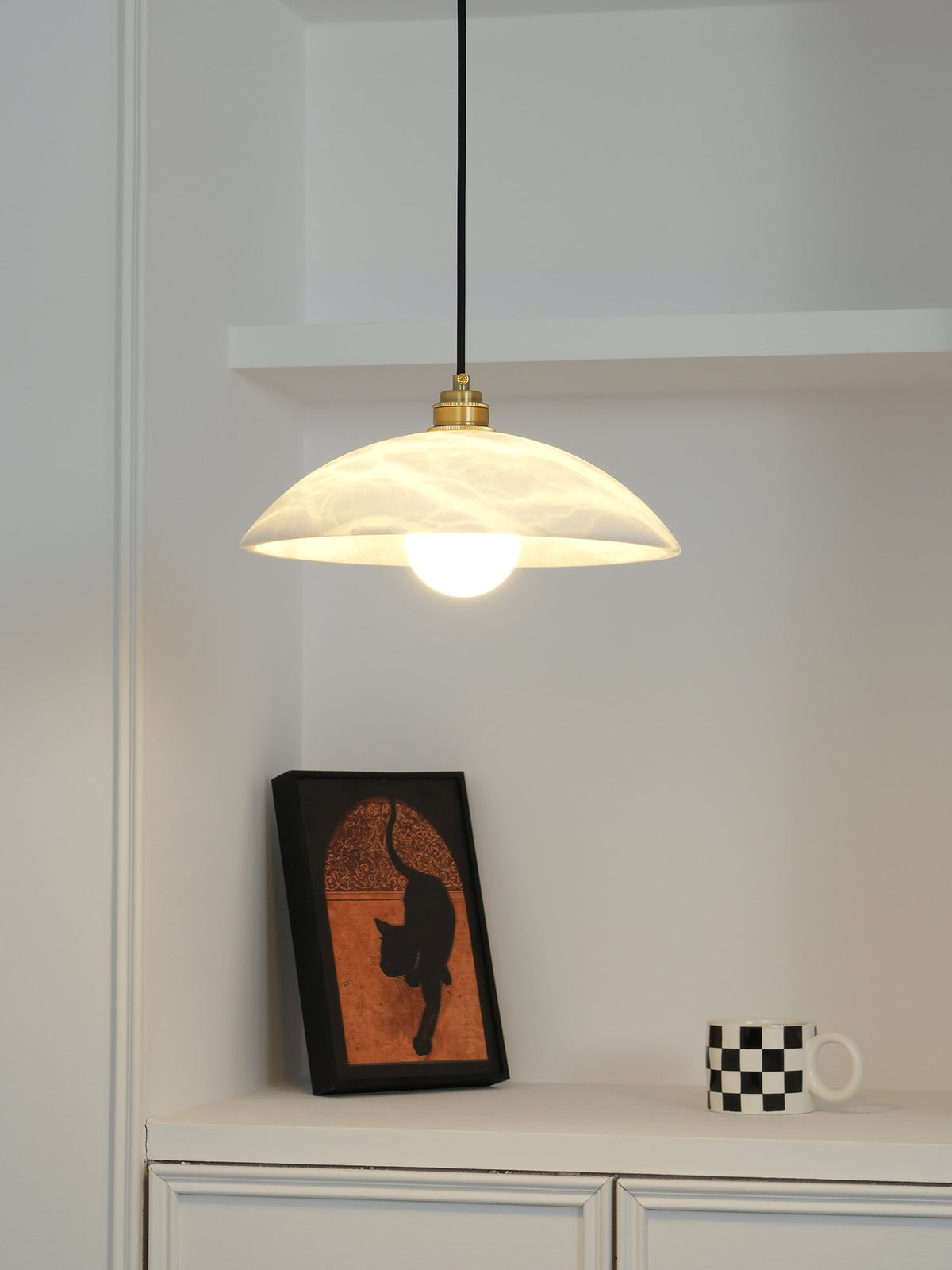 Selviane Alabaster Dome Pendant Light