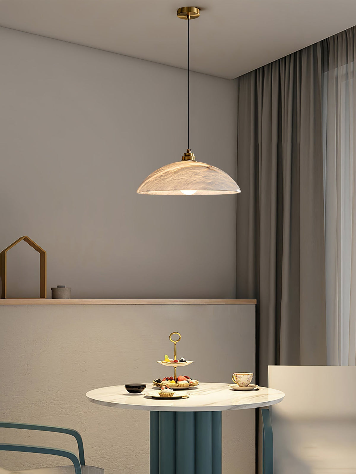 Selviane Alabaster Dome Pendant Light