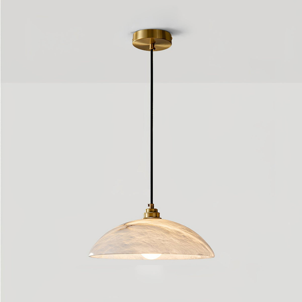 Selviane Alabaster Dome Pendant Light