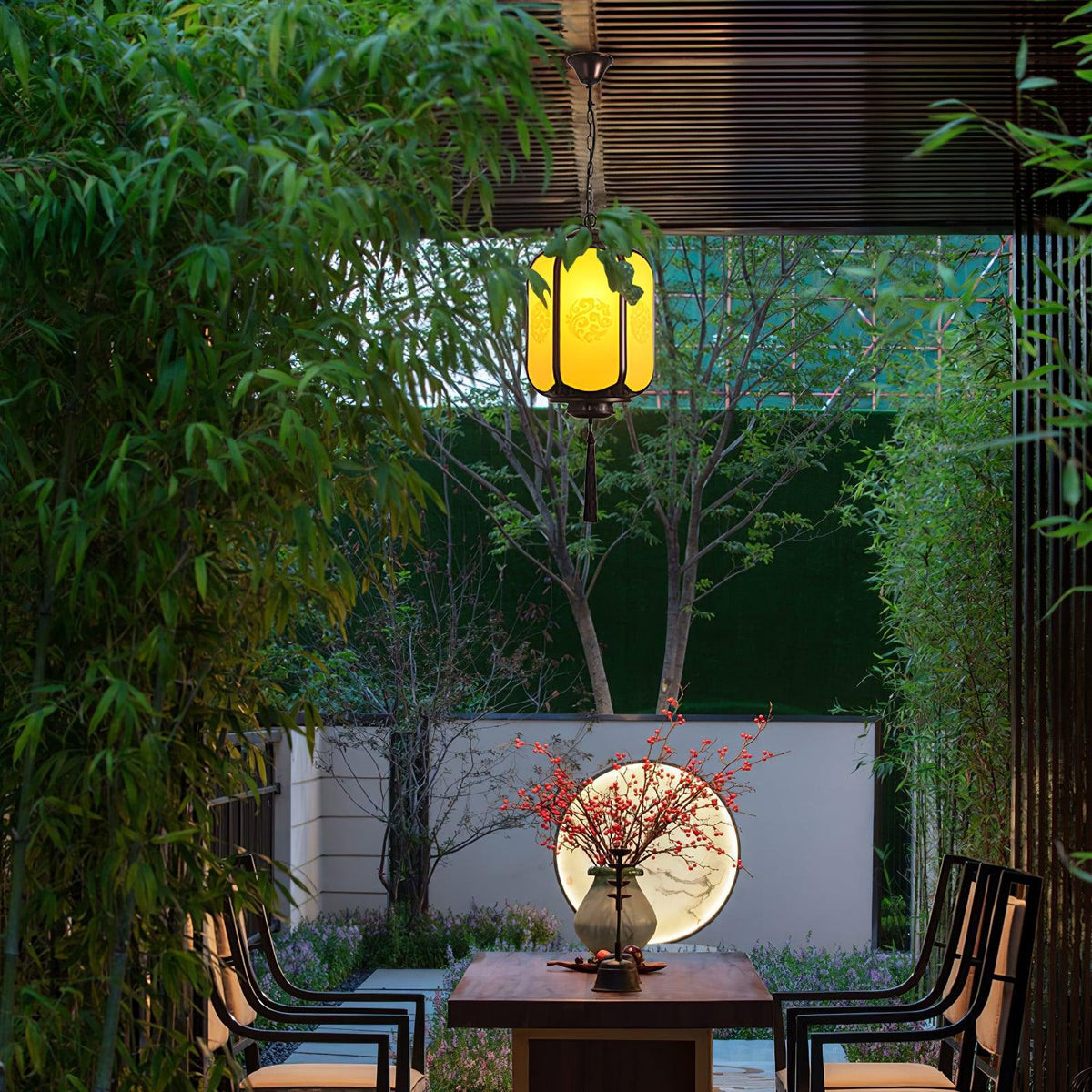 Rovenza Antique Metal Lantern Outdoor Pendant Light