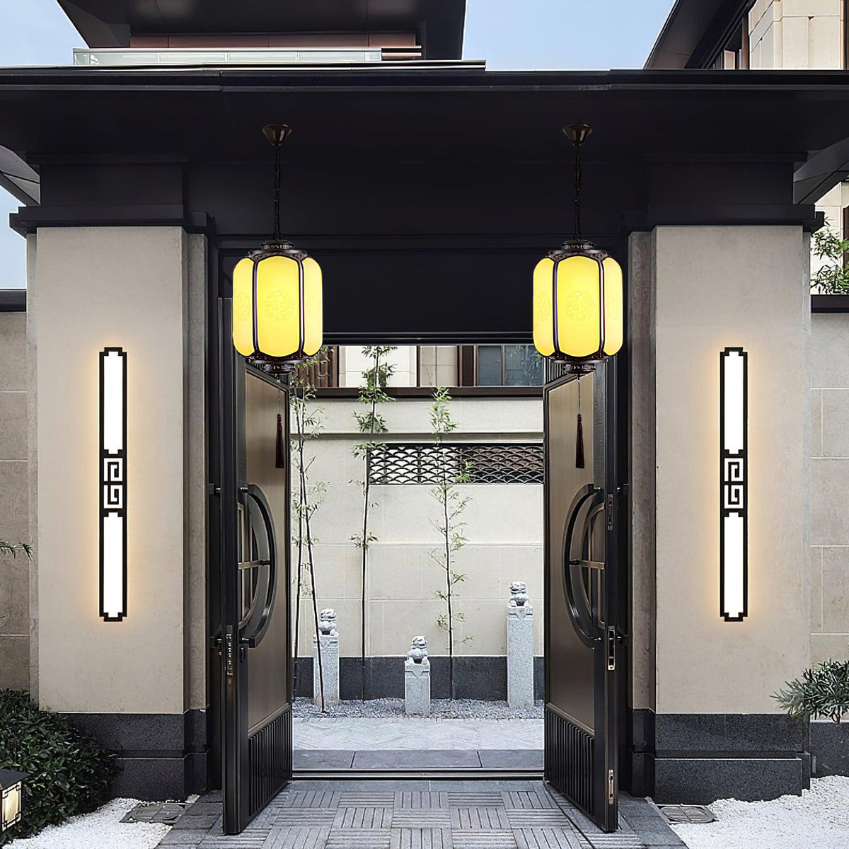 Rovenza Antique Metal Lantern Outdoor Pendant Light