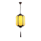 Rovenza Antique Metal Lantern Outdoor Pendant Light#Finish_Sepia & Yellow