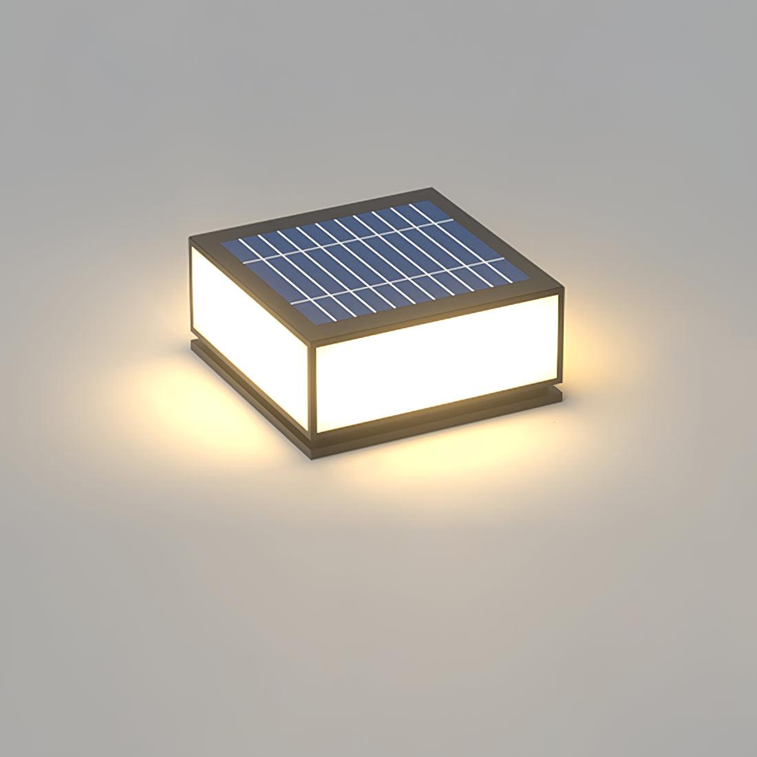 Quorielle Acrylic Outdoor Post Lamp#Power source_Model B: Solar-Powered Version#Kelvin range_Warm Light