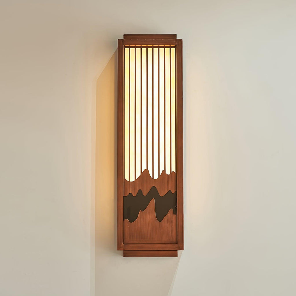 Perravelle Modern Metal Outdoor Wall Lamp#Finish_Brown & White