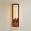 Perravelle Modern Metal Outdoor Wall Lamp#Finish_Brown & White