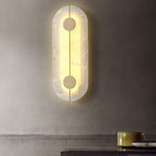Dovaire Vintage Alabaster Brass Wall Lamp