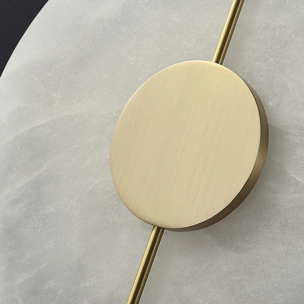 Dovaire Vintage Alabaster Brass Wall Lamp