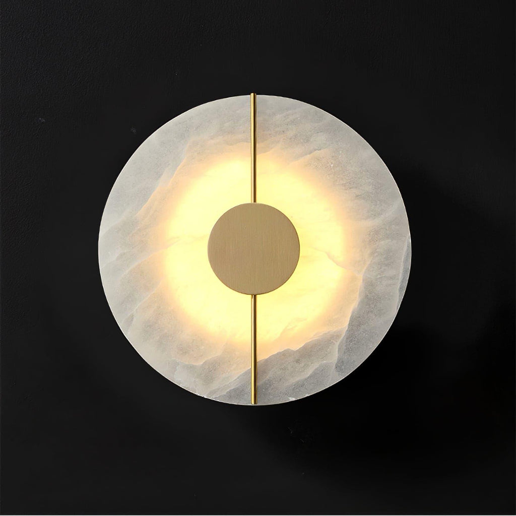 Dovaire Vintage Alabaster Brass Wall Lamp#Size_7.9″