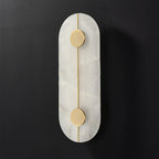 Dovaire Vintage Alabaster Brass Wall Lamp