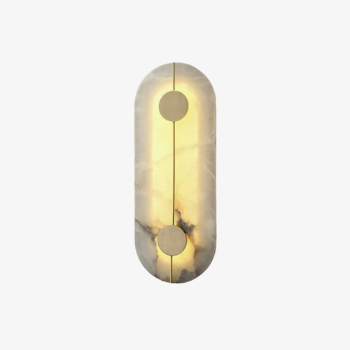 Dovaire Vintage Alabaster Brass Wall Lamp