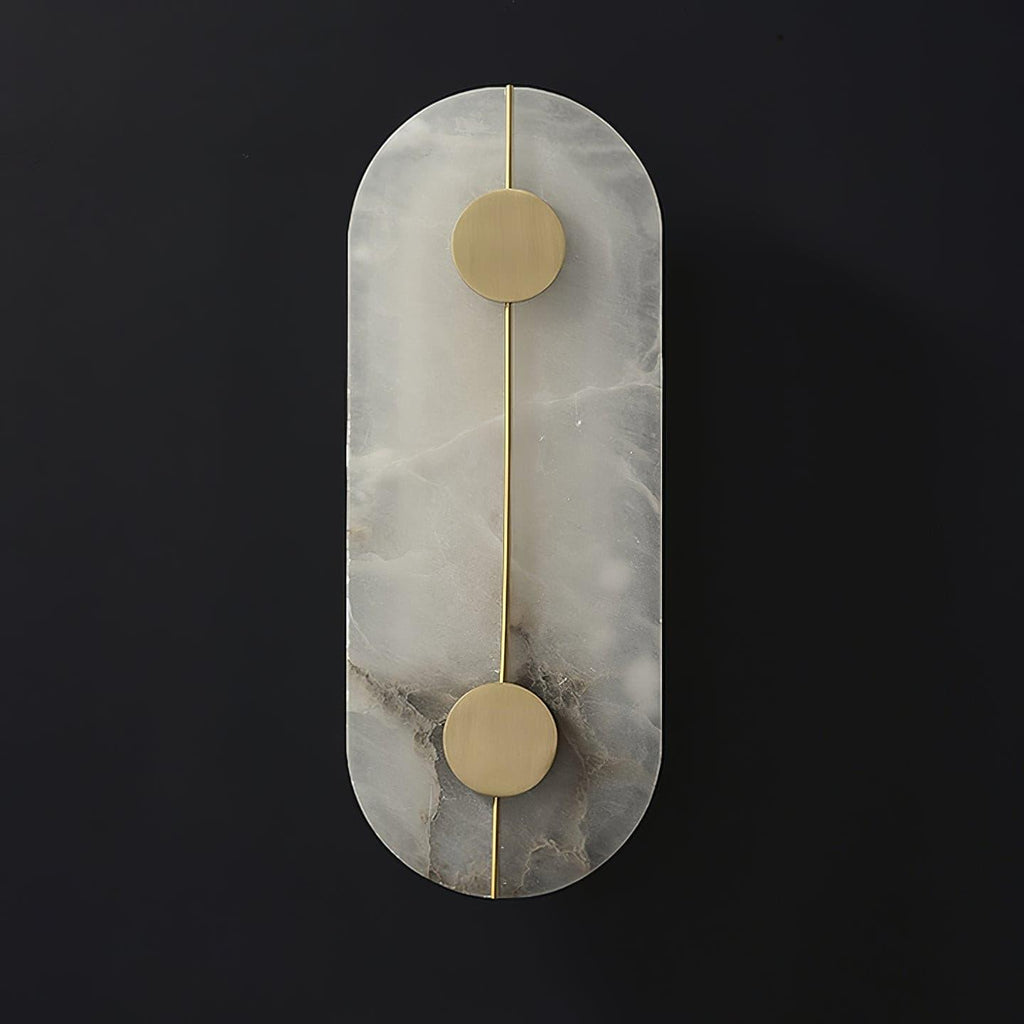 Dovaire Vintage Alabaster Brass Wall Lamp