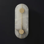 Dovaire Vintage Alabaster Brass Wall Lamp