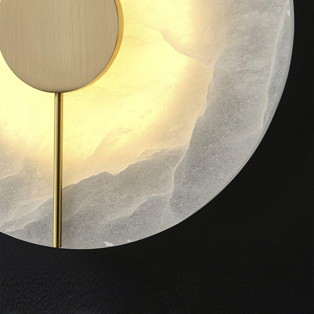 Dovaire Vintage Alabaster Brass Wall Lamp