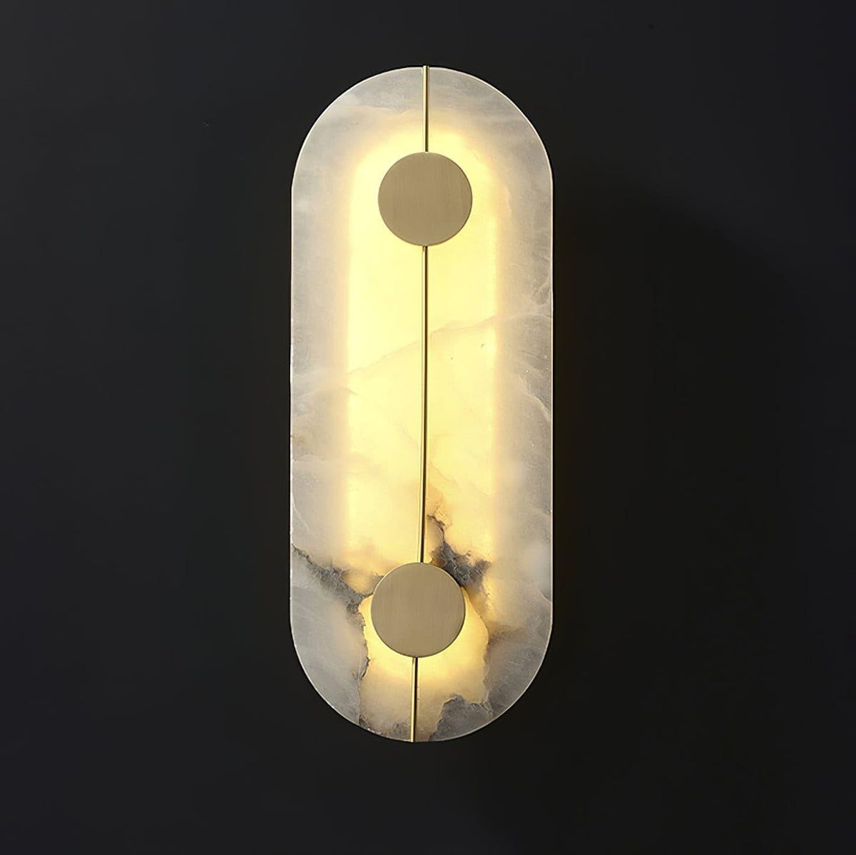 Dovaire Vintage Alabaster Brass Wall Lamp#Size_6.5″