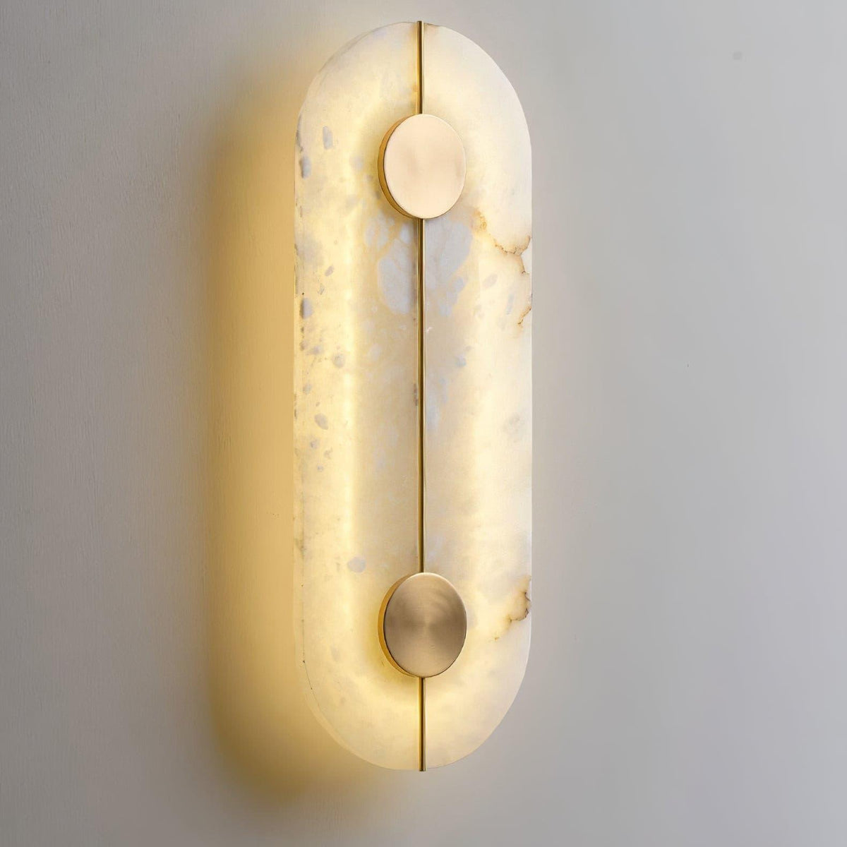 Dovaire Vintage Alabaster Brass Wall Lamp