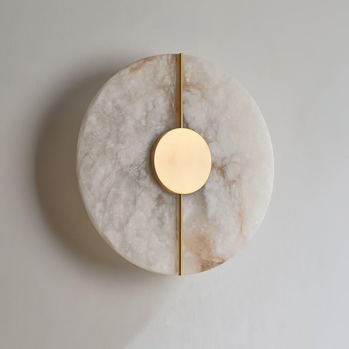 Dovaire Vintage Alabaster Brass Wall Lamp