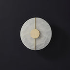 Dovaire Vintage Alabaster Brass Wall Lamp