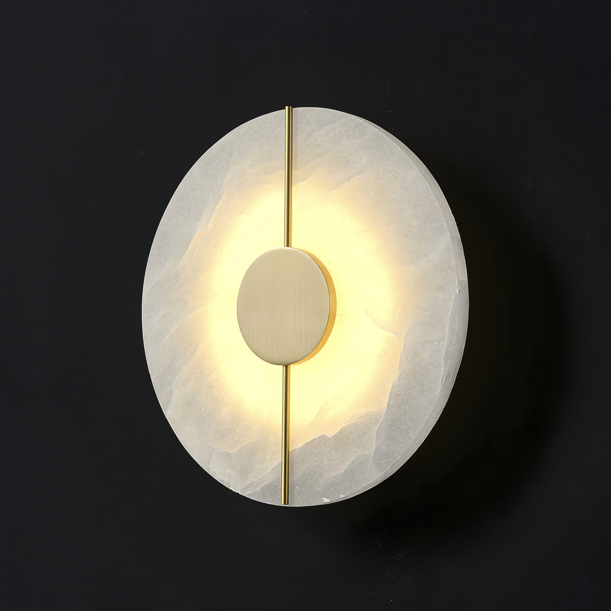 Dovaire Vintage Alabaster Brass Wall Lamp