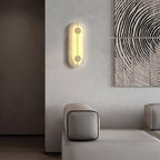 Dovaire Vintage Alabaster Brass Wall Lamp