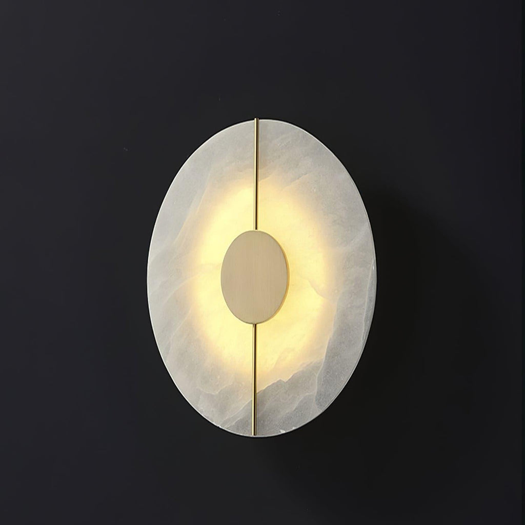 Dovaire Vintage Alabaster Brass Wall Lamp