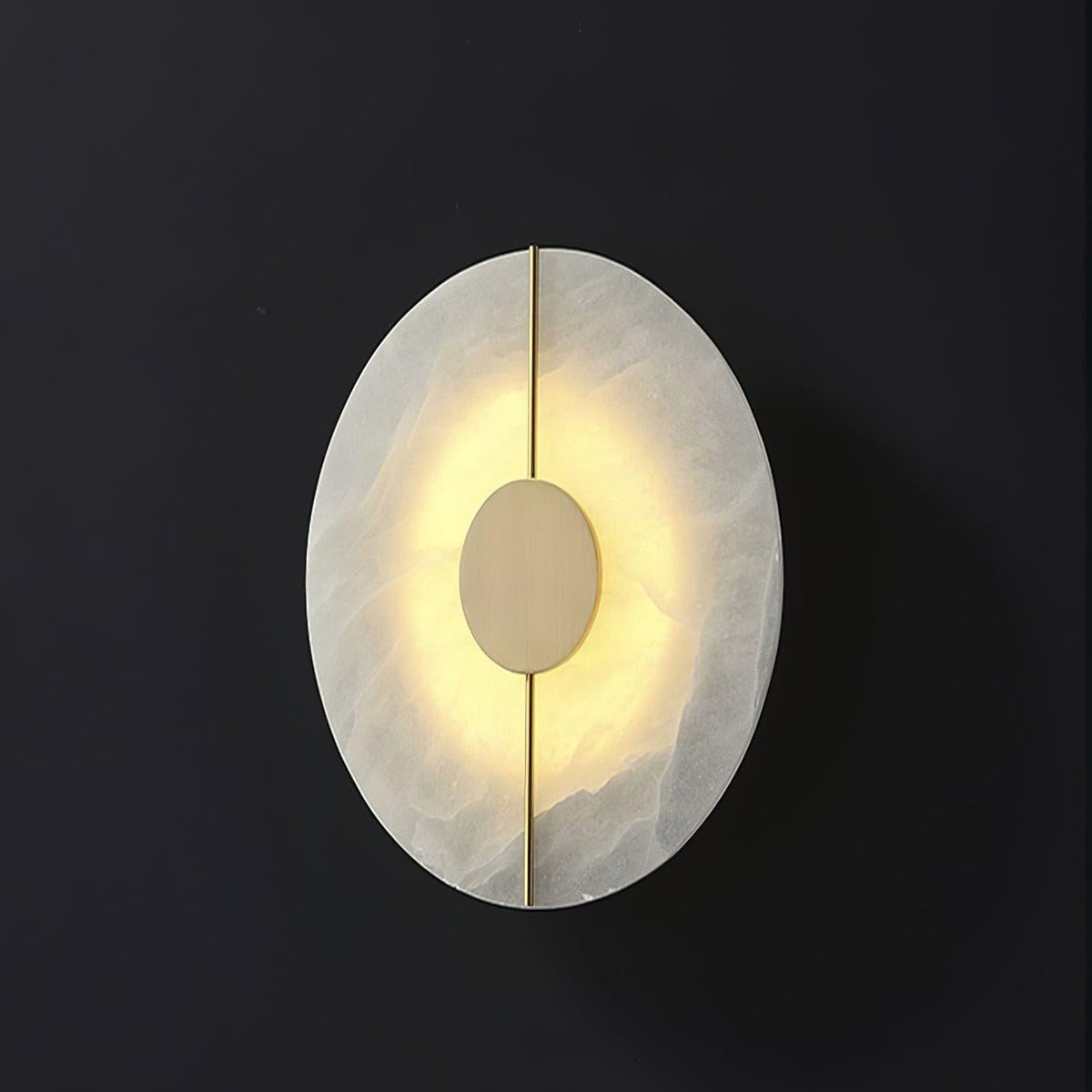 Dovaire Vintage Alabaster Brass Wall Lamp