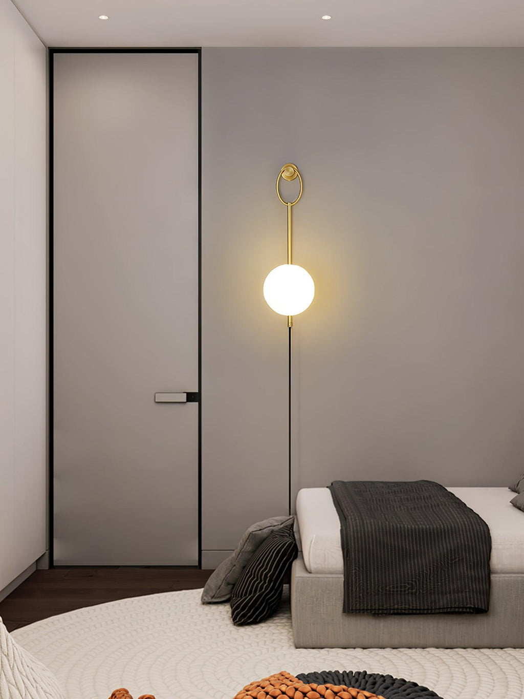 Zephrelle Sculptural Brass Wall Lamp
