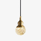 Tavielle Etched Glass Brass Pendant Light