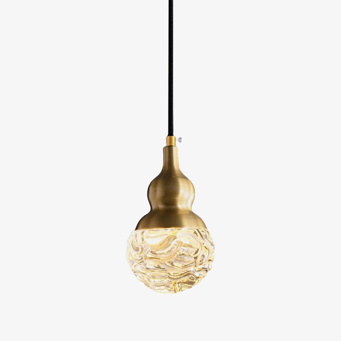 Tavielle Etched Glass Brass Pendant Light