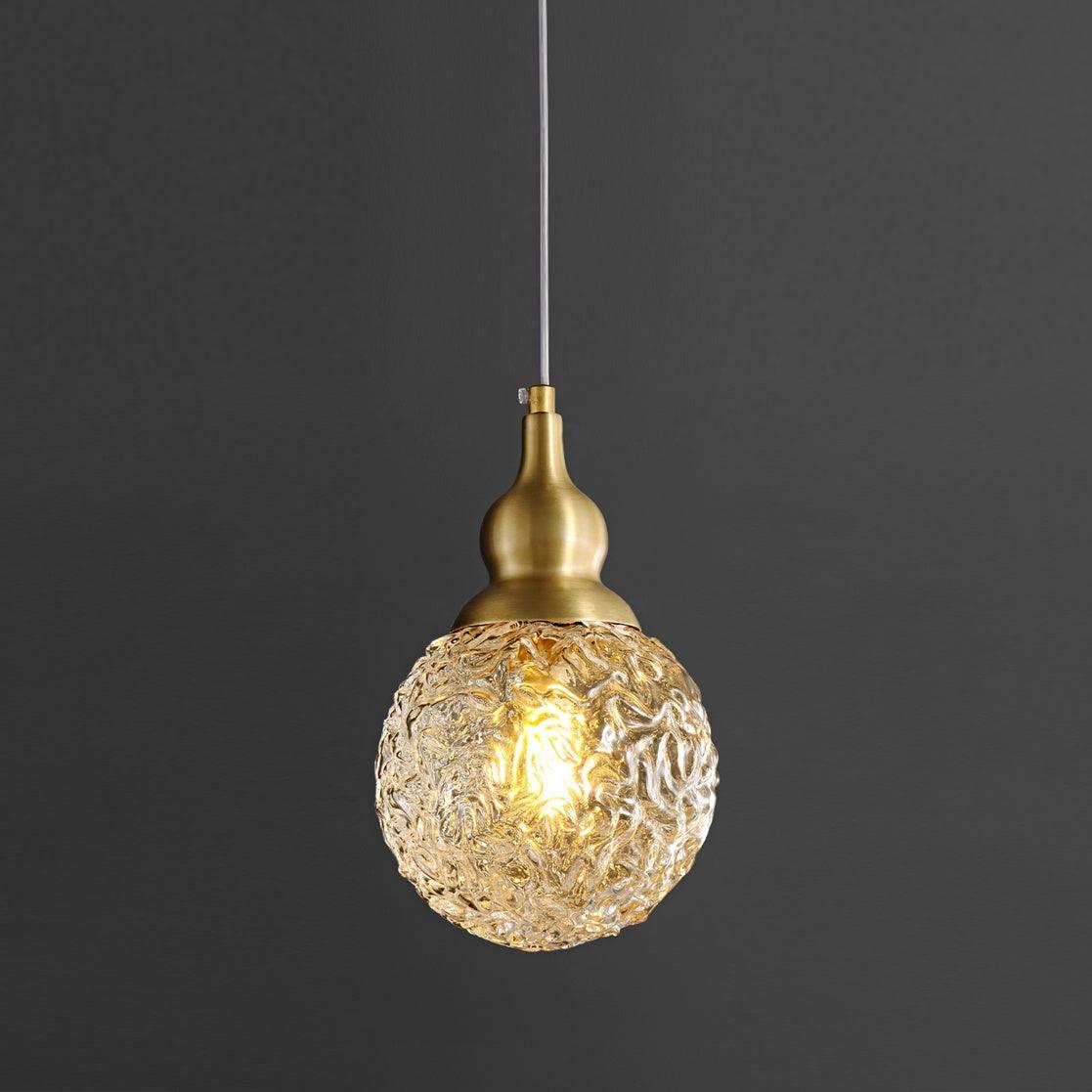 Tavielle Etched Glass Brass Pendant Light#Size_5.9″#Finish_Brass+Opaque