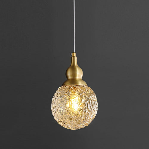 Tavielle Etched Glass Brass Pendant Light#Size_5.9″#Finish_Brass+Opaque