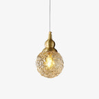 Tavielle Etched Glass Brass Pendant Light
