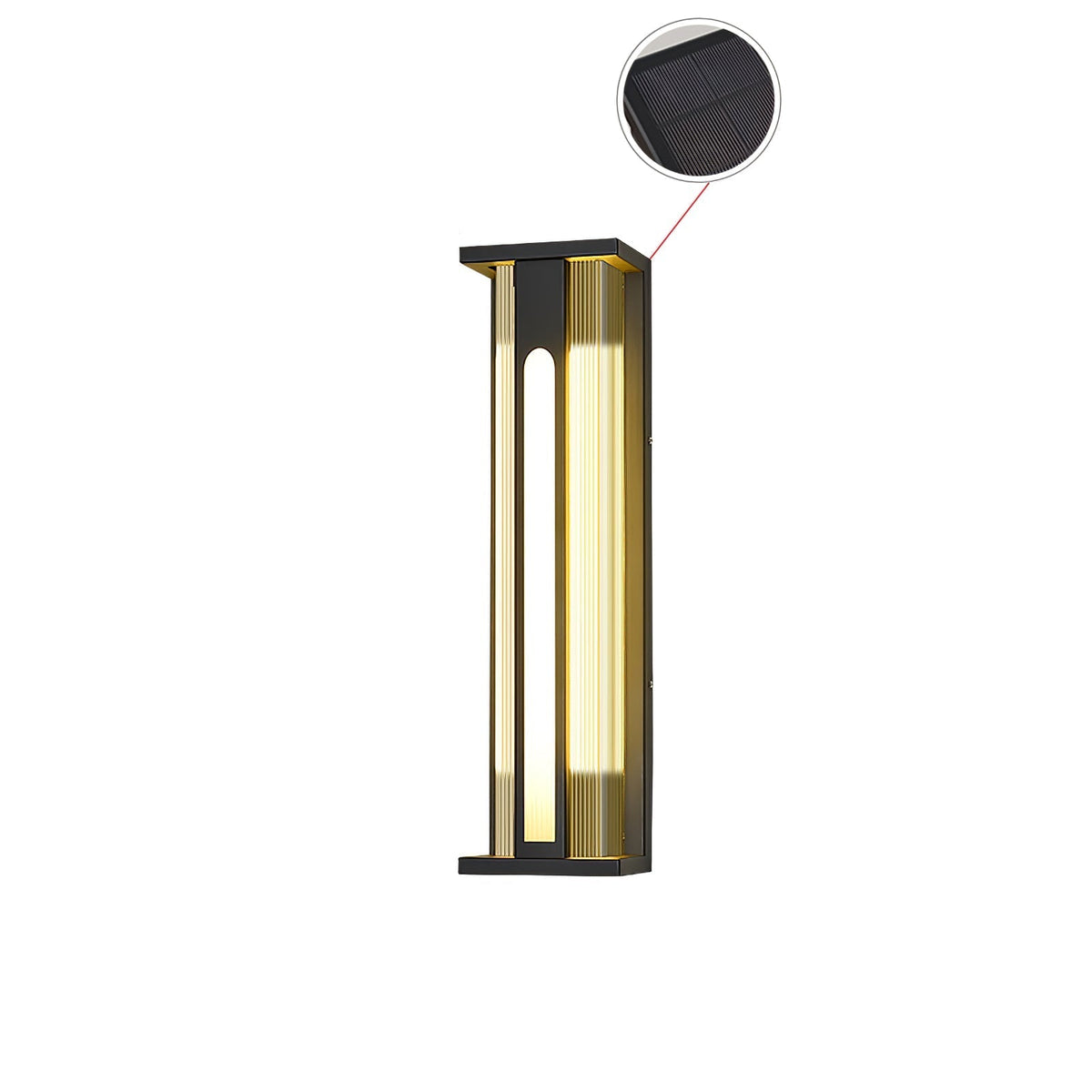 Olivessa Acrylic Outdoor Wall Lamp#Size_23.6″#Power source_Model B: Solar-Powered Version