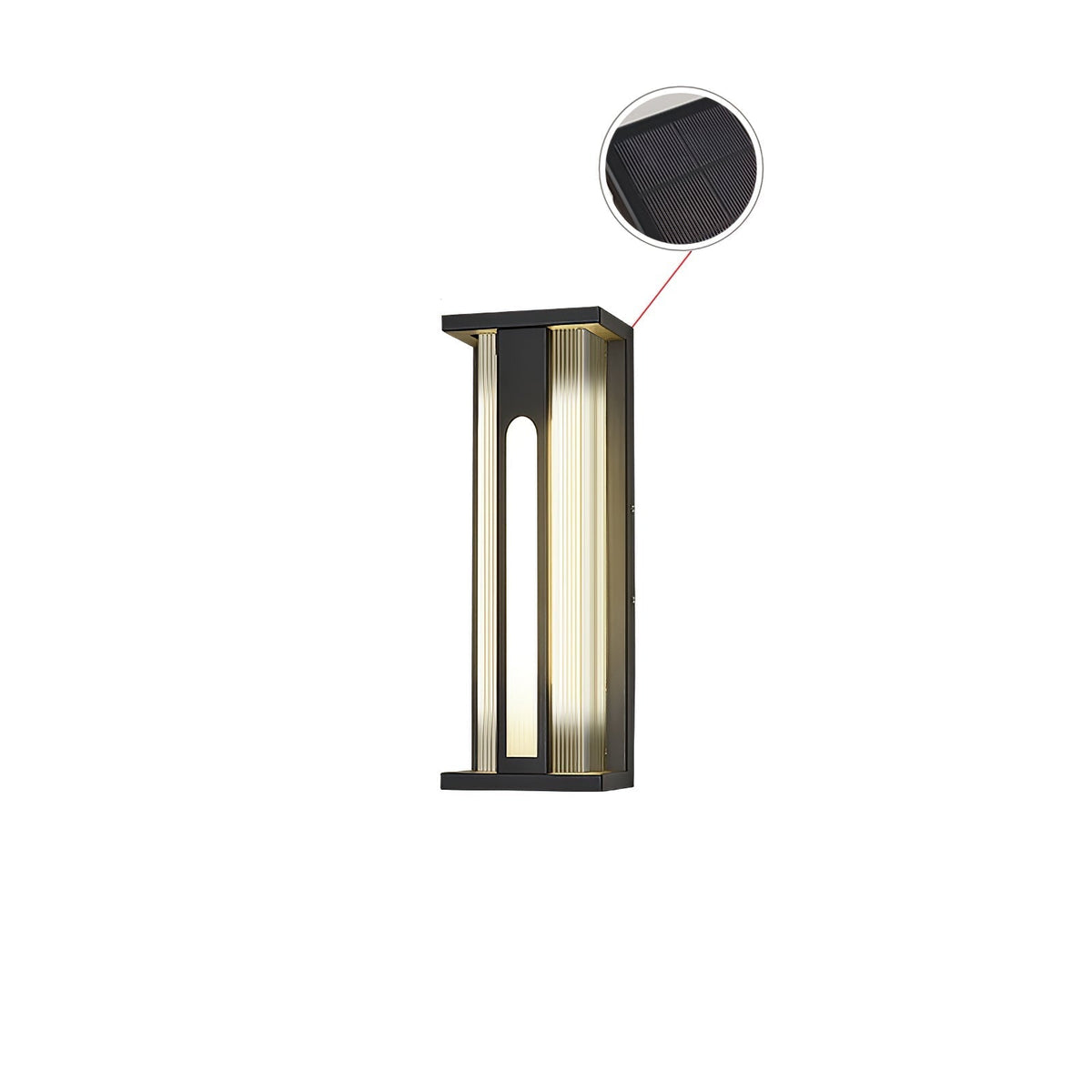 Olivessa Acrylic Outdoor Wall Lamp#Size_15.7″#Power source_Model B: Solar-Powered Version