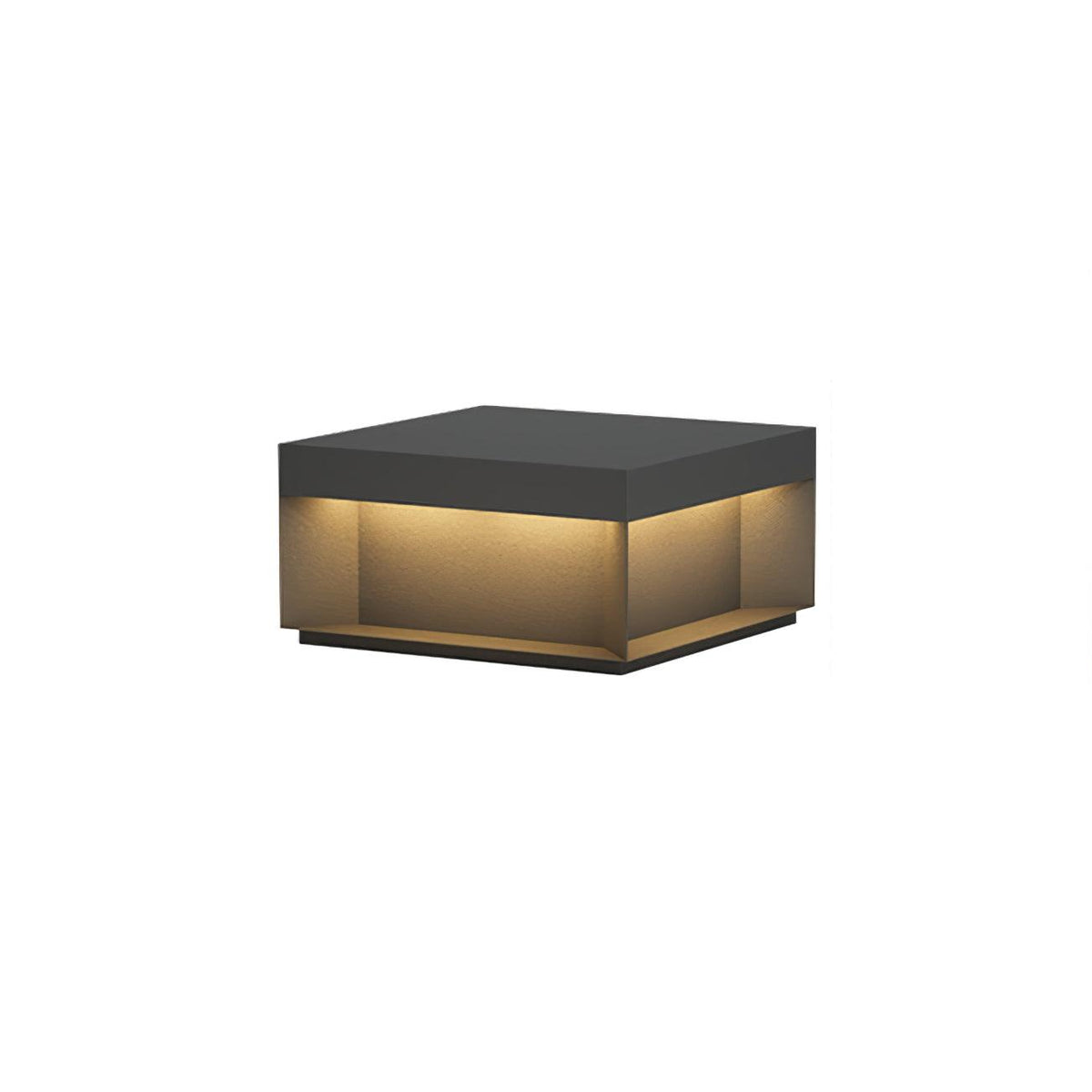 Loravere Metal Box Outdoor Post Lamp#Size_19.7″#Power source_Model A: Wired Version#Kelvin range_Warm Light