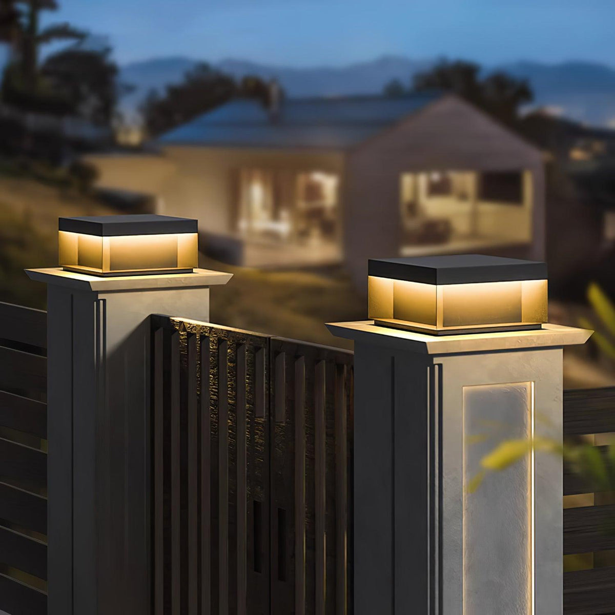 Loravere Metal Box Outdoor Post Lamp