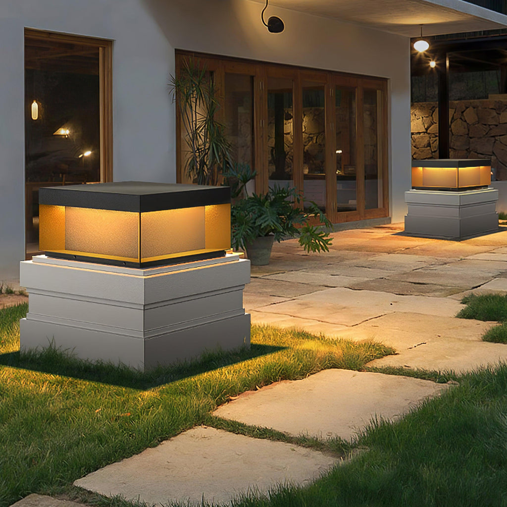 Loravere Metal Box Outdoor Post Lamp