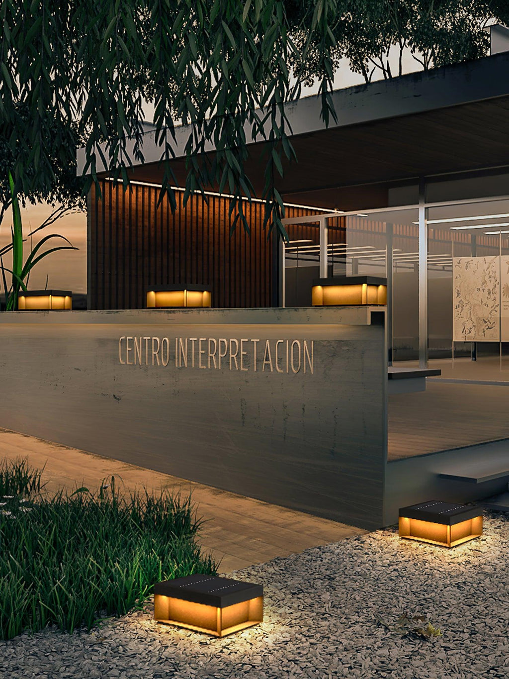 Loravere Metal Box Outdoor Post Lamp
